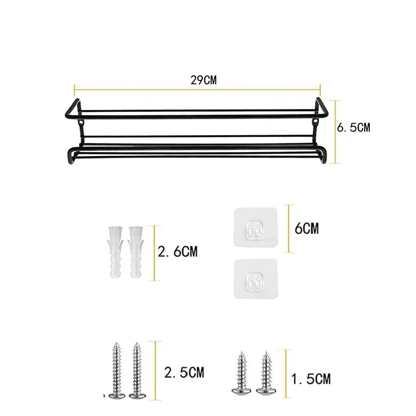 Kitchen Organizer Metal Hanging Racks for Home Restaurant Wall-Mounted Seasoning Shelf Spice Storage Rack Shelf Organizer