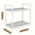 2-Tier Countertop Organizer for Bathroom – Cosmetic Organizer Rack and Storage Shelf for Bedrooms, Offices, Kitchen Counters