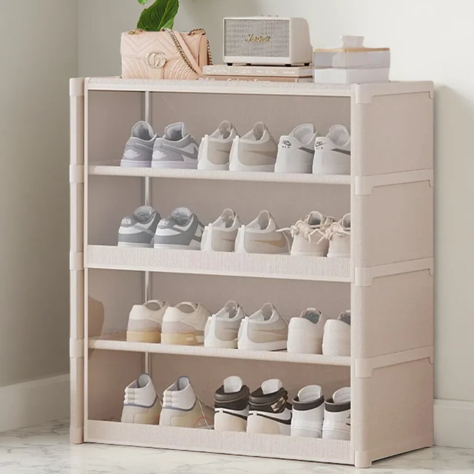 5 Tier Transparent Shoe Rack Dustproof Shoe Cabinet Large Capacity Storage Organizer for Bedroom Dormitory