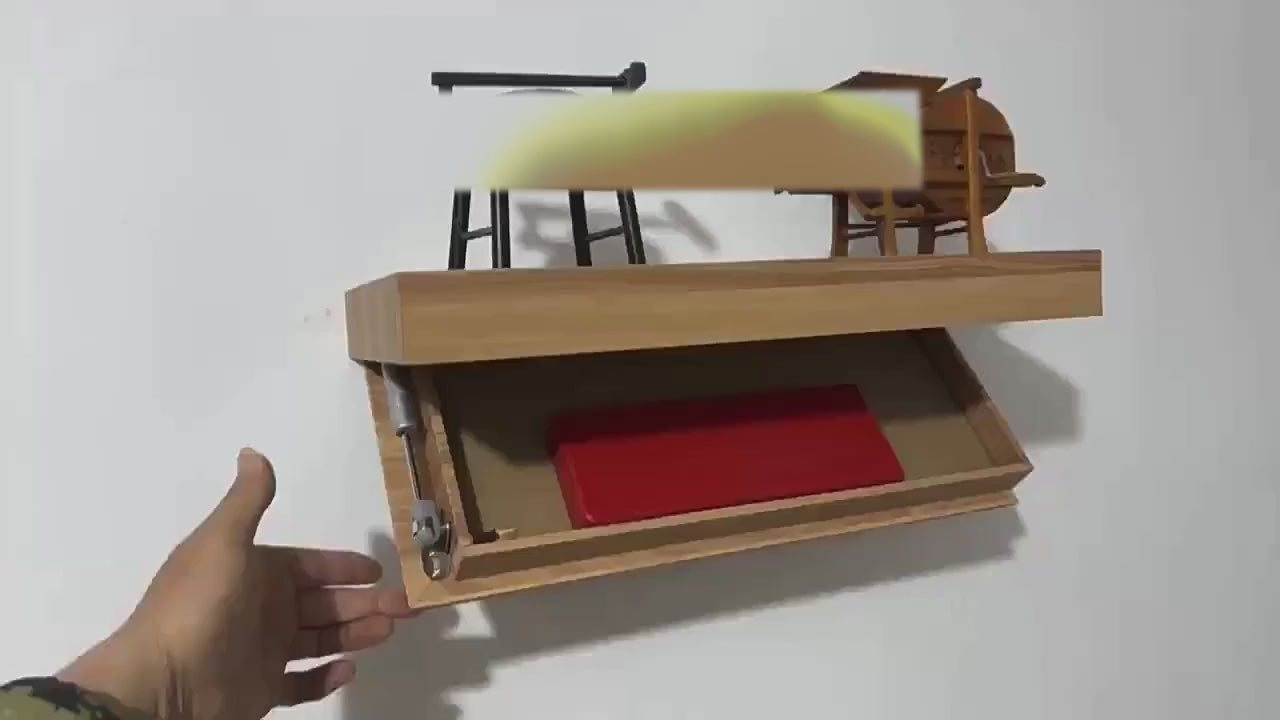 Solid Color Designer Shelf With Secret Compartment Concealed Floating Shelf Wall-Mounted Storage Solution Hidden Furniture